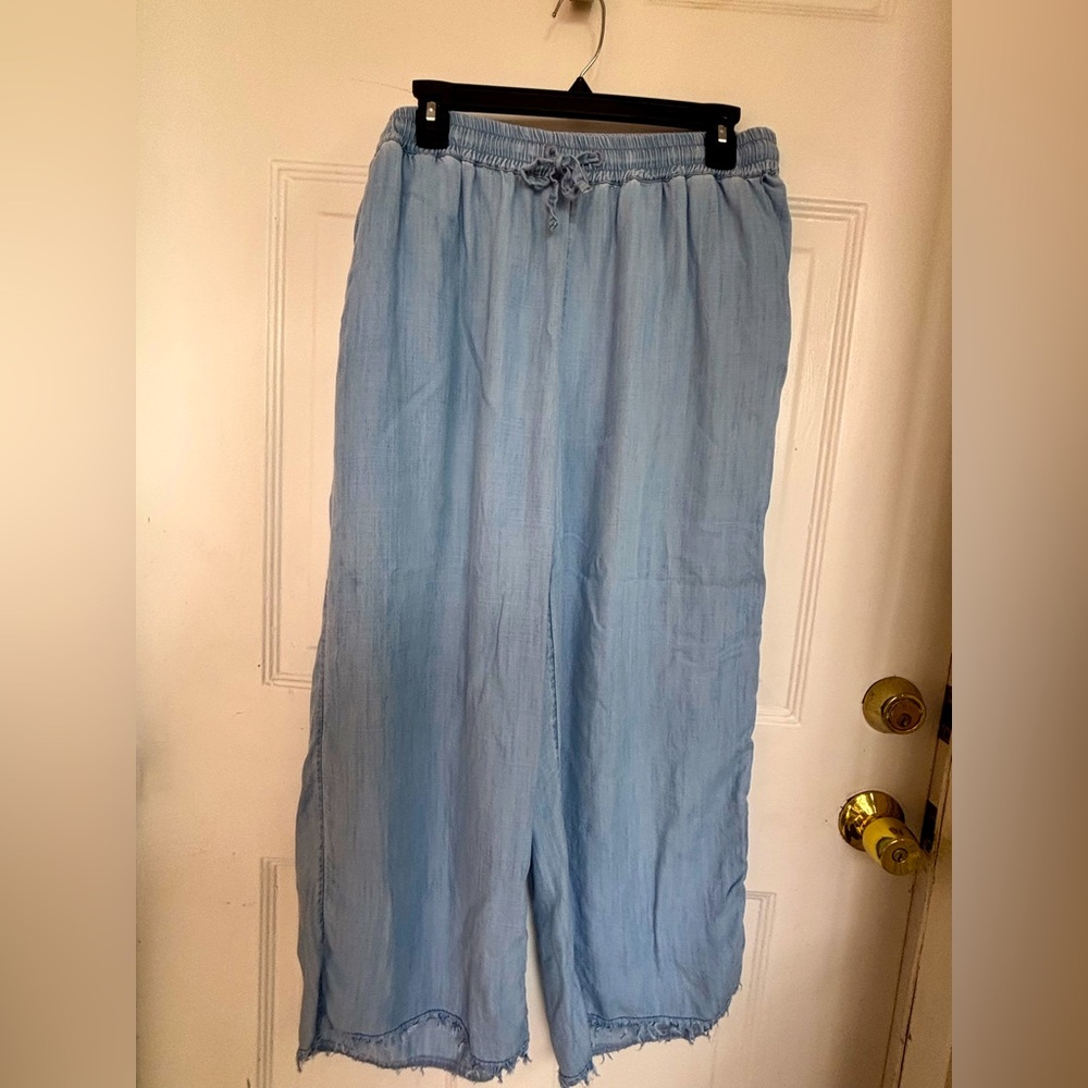 Light Blue Wide-Leg Pants